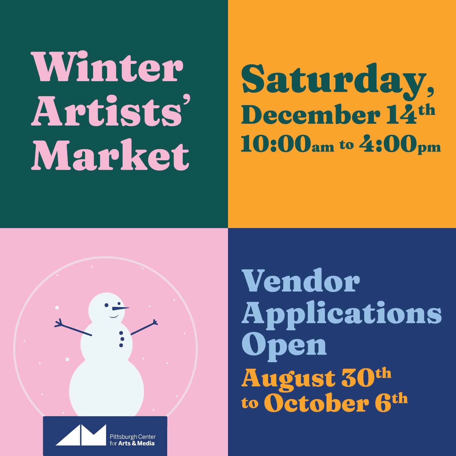 Winter Artists' Market - Pittsburgh Center for Arts &amp; Media